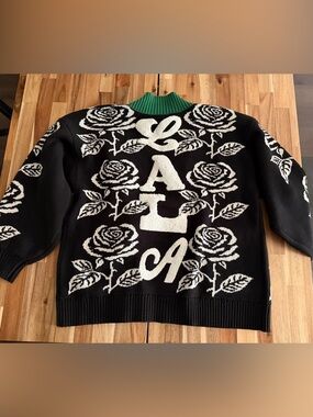 Loves Me, Loves Me Not Rose Varsity Cardigan - dressed in lala